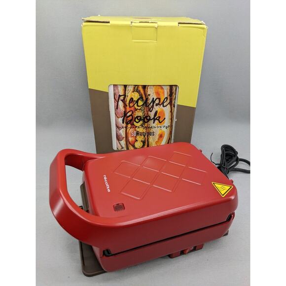 Recolte PRESS SAND MAKER RPS-2 Quilt Sandwich toaster 100V Red - Picture 3 of 14